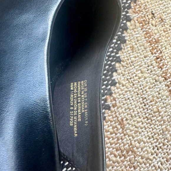 H&M Black Block Heeled slingbacks with square toe - Picture 4 of 11